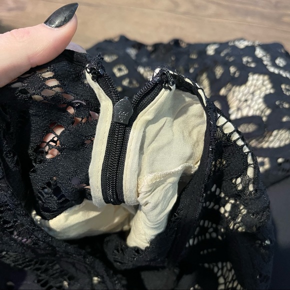 Free People | Million Lovers Lace Dress in Black - Picture 10 of 16